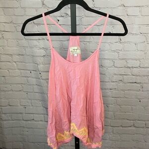 Light Pink Razor Back Tank Top Size Small